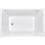 43" Acrylic Freestanding Bathtub: Spacious rectangle Shape, Gloss White Finish, Chrome Overflow & Pop-Up Drain W1675P164999