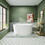 55" Acrylic Freestanding Bathtub, Small Soaking tub, Glossy White, Pop Up Chrome Drain, cUPC Certified W1675P189567