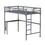 Twin Metal loft Bed with Desk, Ladder and Guardrails, bookdesk under bed, Silver W1676105930