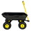 Garden Dump Cart with Steel Frame Outdoor Wagon with 10 inch Pneumatic Tires, 55L Capacity, Black