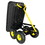 Garden Dump Cart with Steel Frame Outdoor Wagon with 10 inch Pneumatic Tires, 55L Capacity, Black