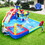 10 in1 Inflatable slide water park bouncing house garden with splash pool & water gun & basketball & climbing wall & dual pools & soccer W167790000