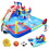 10 in1 Inflatable slide water park bouncing house garden with splash pool & water gun & basketball & climbing wall & dual pools & soccer W167790000