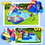 10 in1 Inflatable slide water park bouncing house garden with splash pool & water gun & basketball & climbing wall & dual pools & soccer W167790000