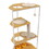 Corner Cat Tower, Cat Tree with Scratching Post, Cat Condo with Feeding Station and Climbing Platforms, Pet Furniture for Indoor Cats W1687106555