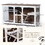 Wooden Cat House, cat villa, cat cages indoor, TV stand with cat house W1687138472