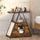 Cat house,end table.Wood cat condo black vintage pet furniture W1687138646