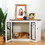 Furniture style dog cage, wooden dog cage, double door dog cage, side cabinet dog cage, Dog crate W1687138649
