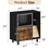 Cat feeding station, feeding station with cat scratching board, cat locker with storage, black vintage color W1687P178033