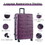 Luggage Sets New Model Expandable ABS+PC 3 Piece Sets with Spinner Wheels Lightweight TSA Lock (20/24/28),DEEP PURPLE W1689139472