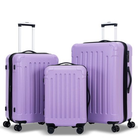 Luggage Sets New Model Expandable ABS+PC 3 Piece Sets with Spinner Wheels Lightweight TSA Lock (20/24/28), LIGHT PURPLE W1689139477