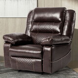 Breathable Leather Massage Recliner Chair, Manual Living Room Reclining Sofa