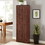 Tall Storage Cabinet with 8 Doors and 4 Shelves, Wall Storage Cabinet for Living Room, Kitchen, Office, Bedroom, Bathroom, Walnut W1693111252