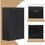 Bathroom Storage Cabinet Freestanding Wooden Floor Cabinet with Adjustable Shelf and Double Door Black W169392184