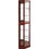 6 Shelf Corner Curio Display Cabinet with Lights, Mirrors and Adjustable Shelves, Oak W1693P165029