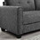 Linen Fabric Upholstery sofa/Tufted Cushions/ Easy, assembly,Dark Grey W1700113269