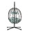 Egg Chair with Stand Indoor Outdoor Swing Chair Patio Wicker Hanging Egg Chair Hanging Basket Chair with Stand for Bedroom Living Room Balcony