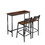 Bar stool and bar three-piece set, industrial style bar stool with backrest, iron wood structure furniture, suitable for bars, kitchens, restaurants. W1705P145964