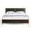 Black, Full-size bed. Classic steamed bread shaped backrest, metal frame, solid wood ribs, sponge soft bag, comfortable and elegant atmosphere W1708106282