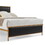 Black, Full-size bed. Classic steamed bread shaped backrest, metal frame, solid wood ribs, sponge soft bag, comfortable and elegant atmosphere W1708106282