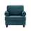 Modern Sofa for Living Room,38"Green Chenille Sofa Couch, Sectional Love Seat Sofa Couch with Brown Legs, Upholstered Sofa for Apartment Bedroom Home Office W1708135965