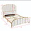 Queen Size Bed Frame, Upholstered Platform Bed & High headboard with Wood Slat Support, No Box Spring Needed, Easy assembly, Velvet White W1708137165