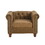 Classic Traditional Living Room Upholstered Sofa with high-tech Fabric Surface/ Chesterfield Tufted Fabric Sofa Couch, Large-Brown W1708141947
