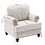 Living Room Furniture, Modern 3-Piece Including Three-Seater, Loveseat and Single Chair,Chenille modern Upholstered Sofa Set, White W1708S00026