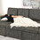 109 inch Overisze - 2 in 1 Pull Out Bed, Sectional Sleeper Sofa with Double Storage Chaise for Living Room, Grey Linen Couch W1708S00032