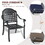 Cast Aluminum Patio Dining Chair 2PCS with Black Frame and Cushions in Random Colors W1710P166004