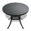 &#216;39.37-inch Cast Aluminum Patio Dining Table with Black Frame and Carved Texture on the Tabletop W1710P166011