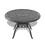 &#216;47.24-inch Cast Aluminum Patio Dining Table with Black Frame and Umbrella Hole W1710P166012