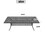 L86.61*W42.32-inch Oval Cast Aluminum Patio Dining Table with Black Frame and Umbrella Hole W1710P166015