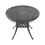 &#216;35.43-inch Cast Aluminum Patio Dining Table with Black Frame and Umbrella Hole W1710P166017