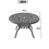 &#216;48-inch Cast Aluminum Patio Dining Table with Black Frame and Umbrella Hole W1710P166023