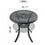 &#216;30.71-inch Cast Aluminum Patio Dining Table with Black Frame and Umbrella Hole W1710P166025