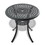 &#216;30.71-inch Cast Aluminum Patio Dining Table with Black Frame and Umbrella Hole W1710P166025