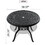 &#216;39.37-inch Cast Aluminum Patio Dining Table with Black Frame and Umbrella Hole W1710P166027