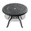 &#216;39.37-inch Cast Aluminum Patio Dining Table with Black Frame and Umbrella Hole W1710P166027