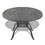 &#216;47.24-inch Cast Aluminum Patio Dining Table with Black Frame and Umbrella Hole W1710P166032