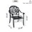 Cast Aluminum Patio Dining Chair 2PCS with Black Frame and Cushions in Random Colors W1710P166051