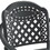 Cast Aluminum Patio Dining Chair 6PCS with Black Frame and Cushions in Random Colors W1710P166055