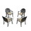 Cast Aluminum Patio Dining Chair 4PCS with Black Frame and Cushions in Random Colors W1710P166056