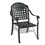 Cast Aluminum Patio Dining Chair 4PCS with Black Frame and Cushions in Random Colors W1710P166056