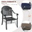 Cast Aluminum Patio Dining Chair 4PCS with Black Frame and Cushions in Random Colors W1710P166056