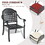 Cast Aluminum Patio Dining Chair 6PCS with Black Frame and Cushions in Random Colors W1710P166057