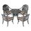 W1710S00046 Black+Aluminium+Yes+Dining Set+Seats 4