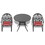 W1710S00067 Black+Aluminium+Yes+Dining Set+Seats 2