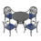W1710S00068 Black+Aluminium+Yes+Dining Set+Seats 4