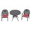 W1710S00069 Black+Aluminium+Yes+Dining Set+Seats 2